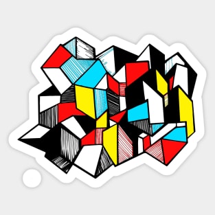 Geometric City futuristic abstract cool Sticker